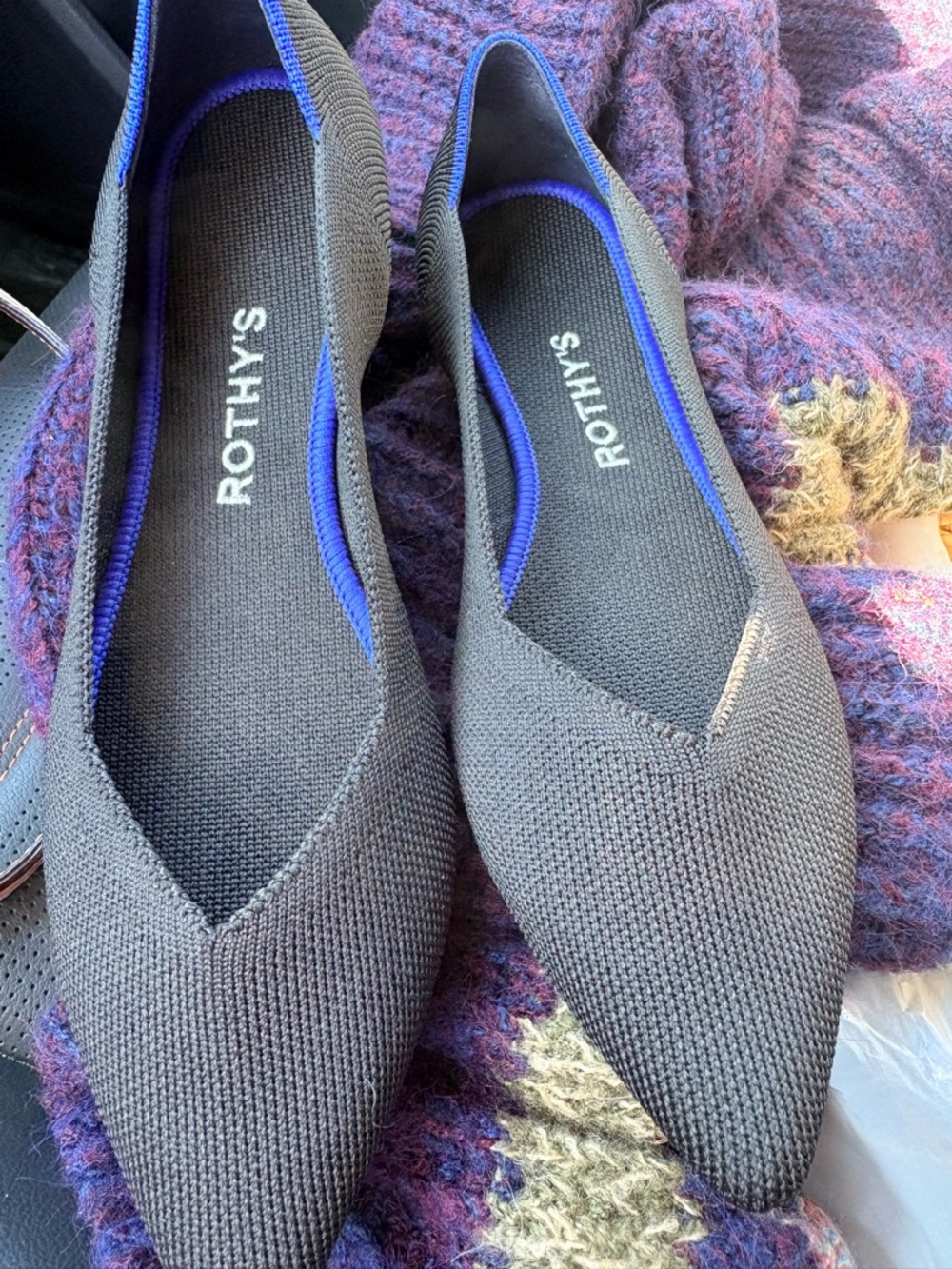 Rothy's “The Point” — Black 7.5